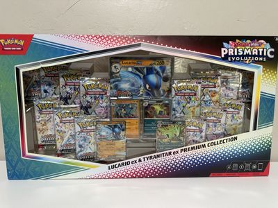 Pokemon TCG: Lucario ex & Tyranitar ex Premium Collection - Prismatic Evolutions Box Set