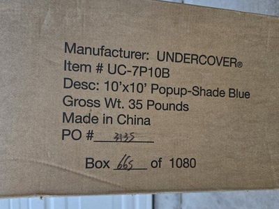 UNDERCOVER POP-UP SHADE CANOPY 10'X10' BLUE