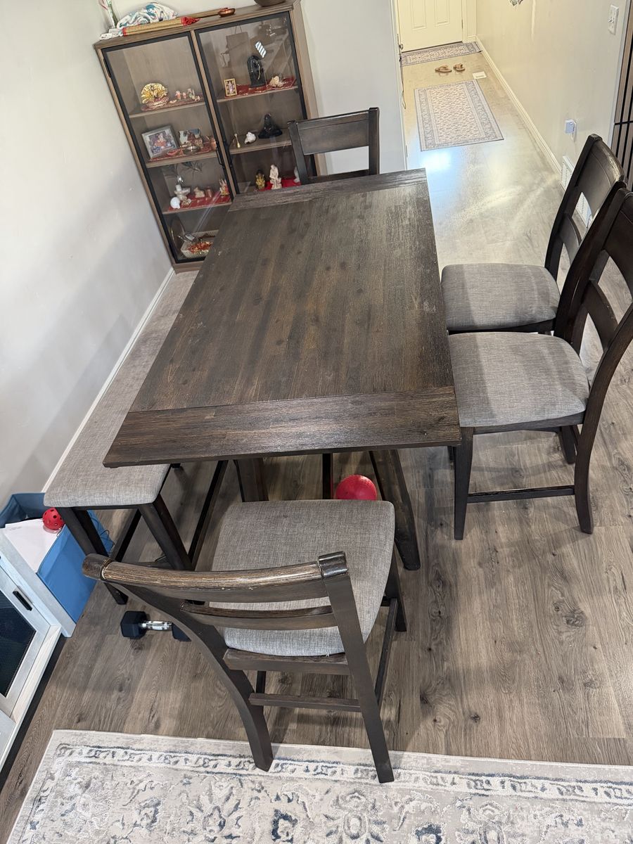 Dining table chair and bench