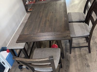 Dining table chair and bench