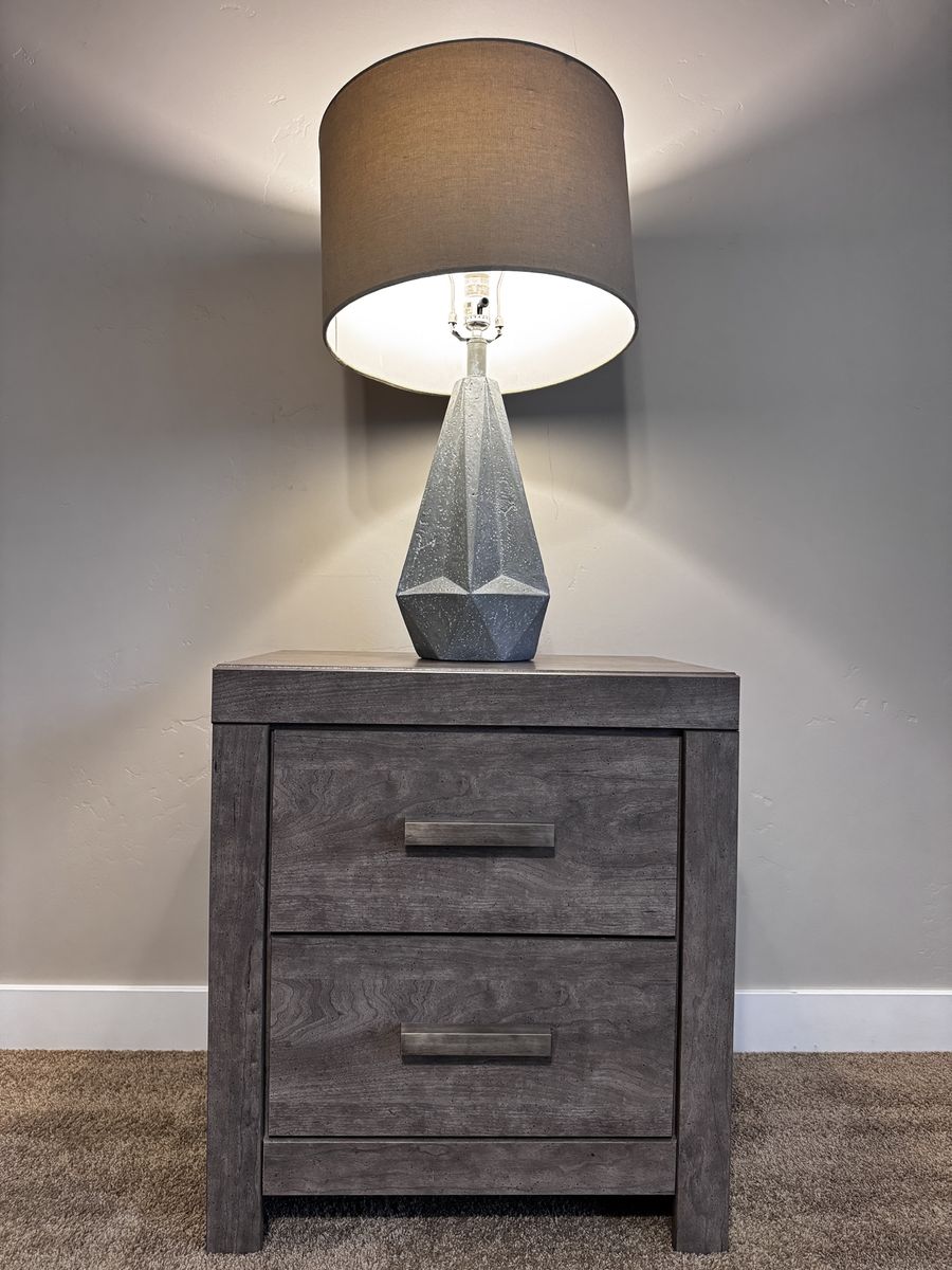 Ashley Furniture Gray/Beige Two Drawer Nights