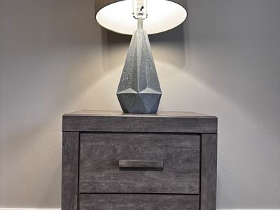 Ashley Furniture Gray/Beige Two Drawer Nights