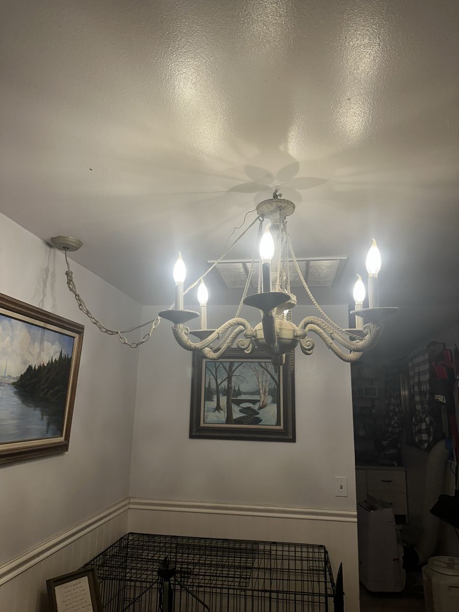 5-Light Hanging Chandelier / Swag Light Fixture - $40obo