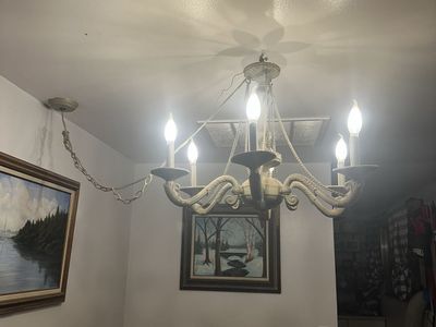 5-Light Hanging Chandelier / Swag Light Fixture - $40obo