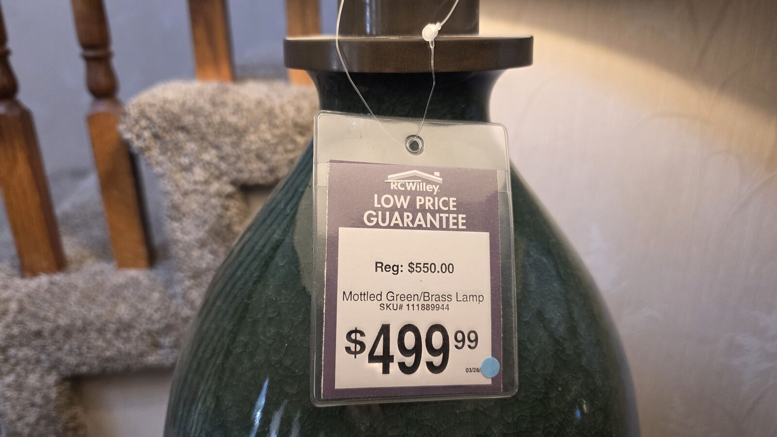 Designer-style table lamp with a classic, upscale look