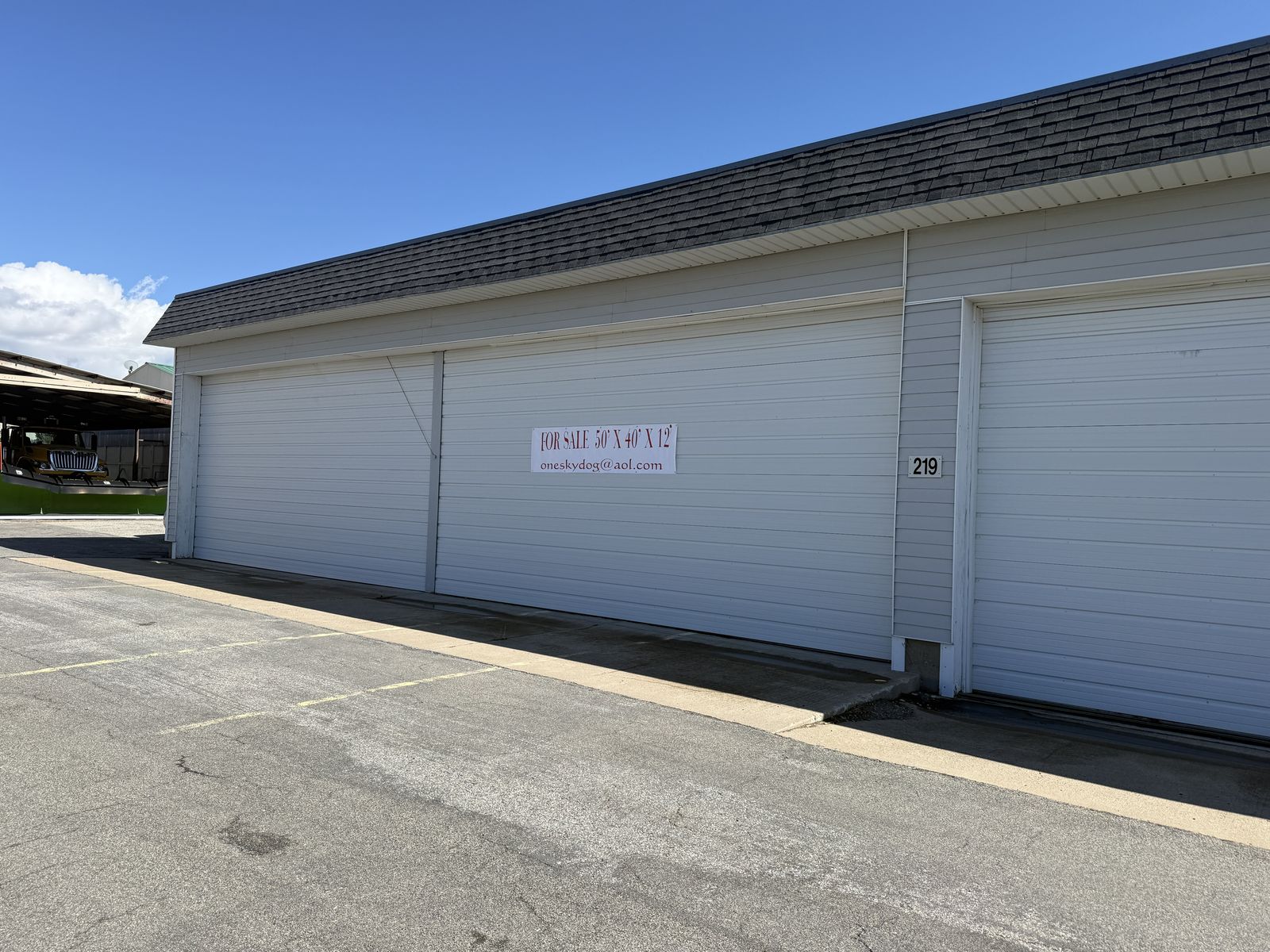 Ogden Hinckley Airport Hangar For Sale 50x40x12'H Door