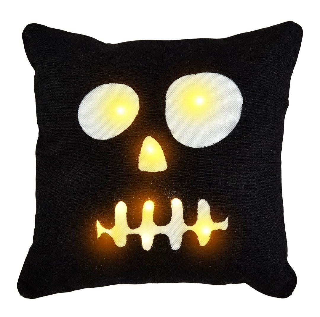 Mud Pie Throw Pillow, 16" x 16", Skeleton