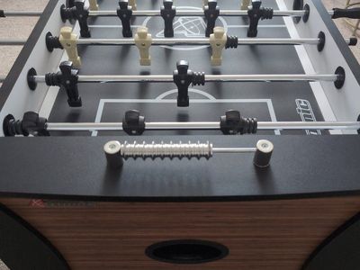 Black and Wood Foosball Table - Excellent Condition, Full-Size