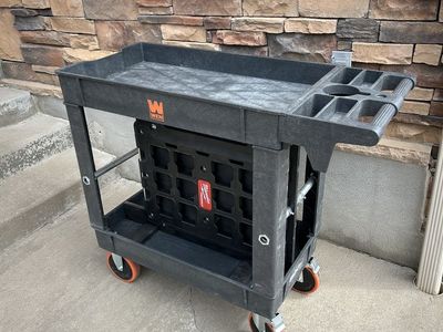 Parts Work Cart Milwaukee Packout Uline Rubbermaid