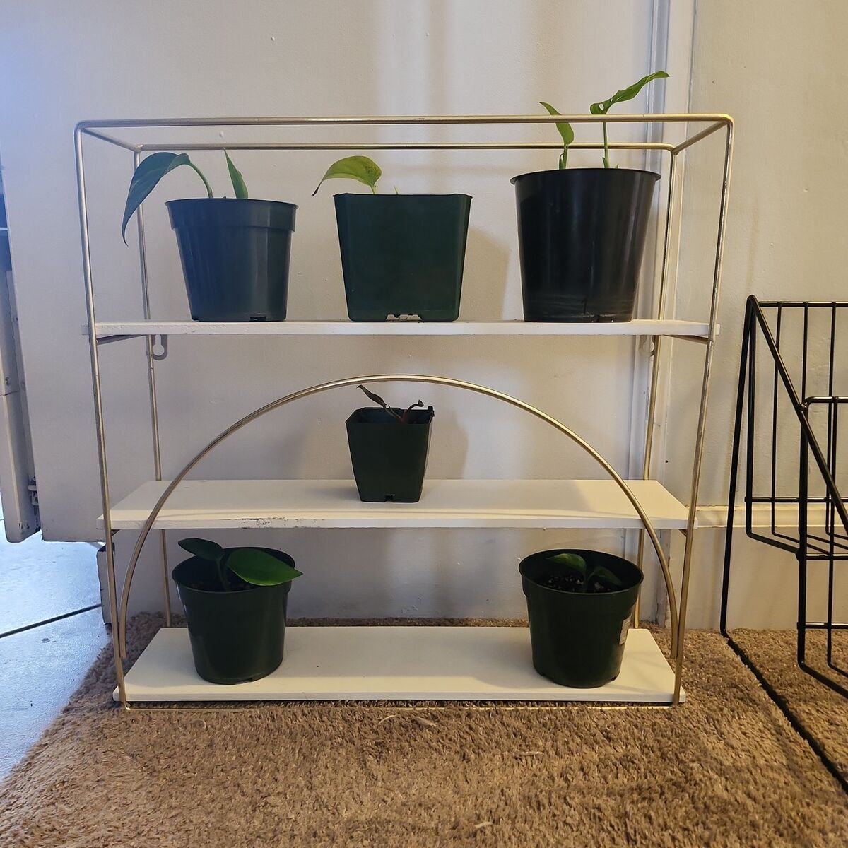 Small Gold & White 3-Tier Shelf