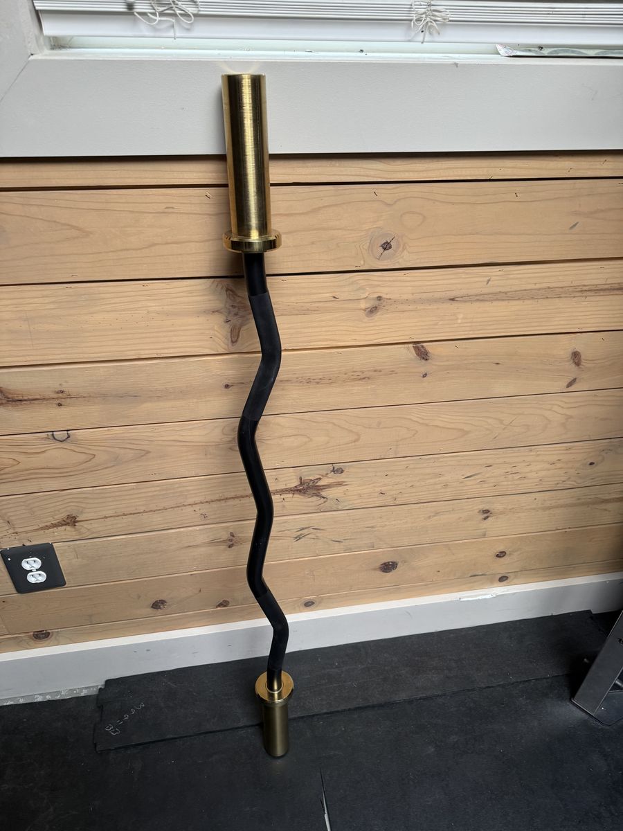 New Bells Of Steel Black And Gold Curl Bar