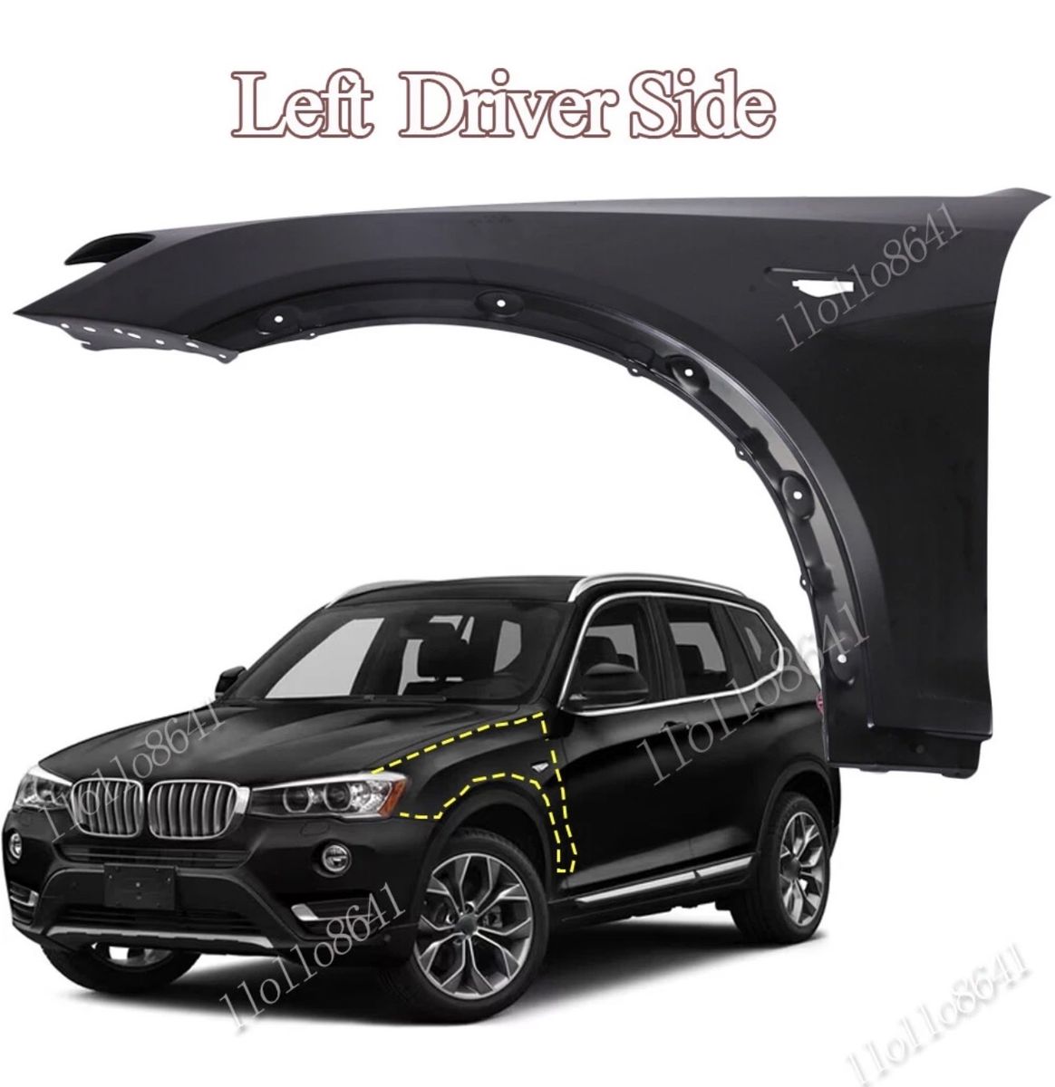 BMW X3 X4 (11-17) Left Driver Side Front Fender OE 41357267323 Primed for 2011-2017 BMW X3,X4 (15-18)
