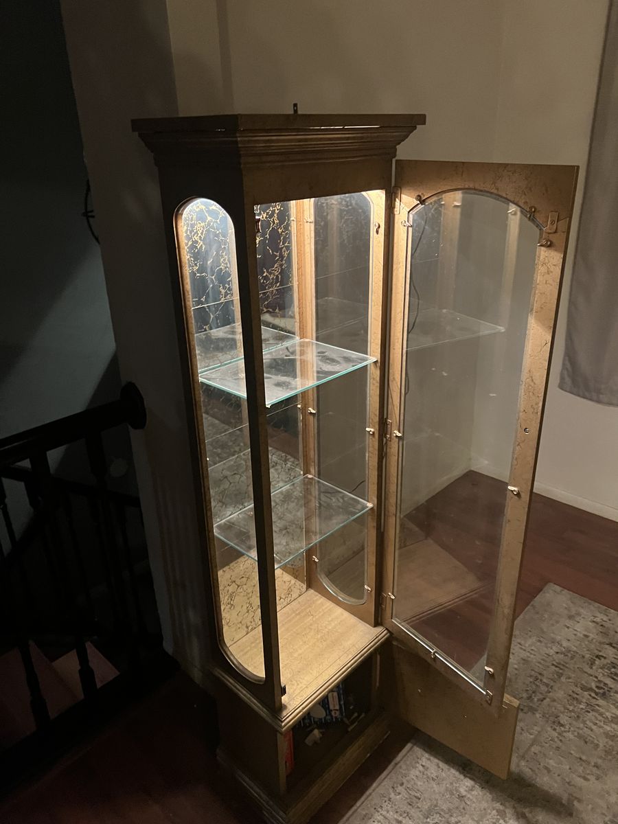 High End Hutch Cabinet With lights