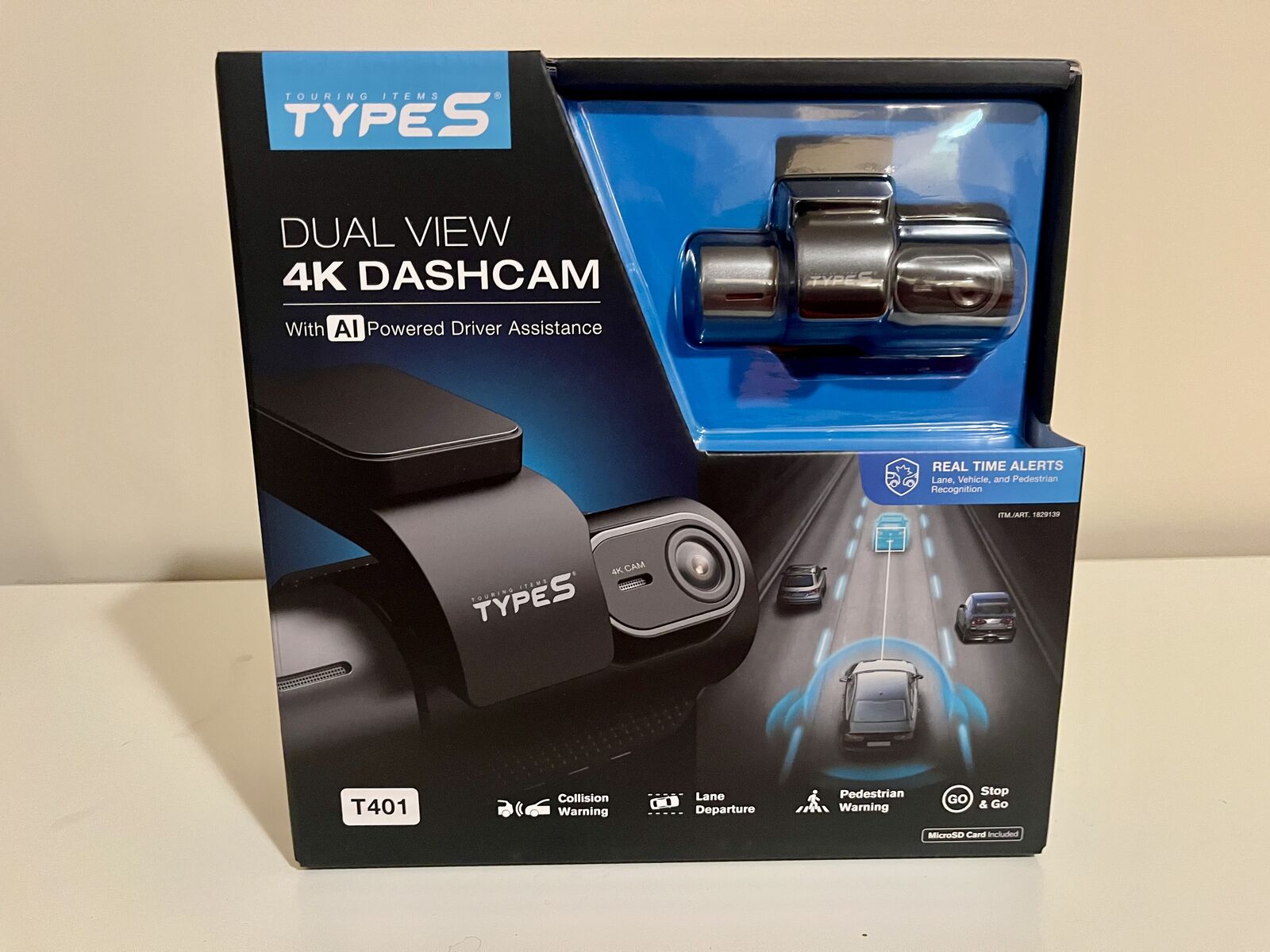 Type S T401 4K Dual View Dash Cam with AI-Powered Driver Assistance