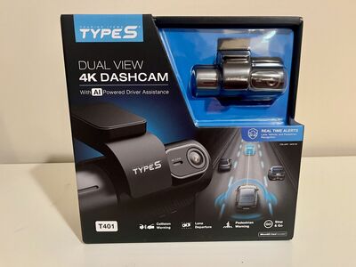 Type S T401 4K Dual View Dash Cam with AI-Powered Driver Assistance