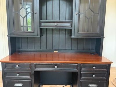 Solid Wood Executive Desk with Hutch / Credenza – Heavy Duty