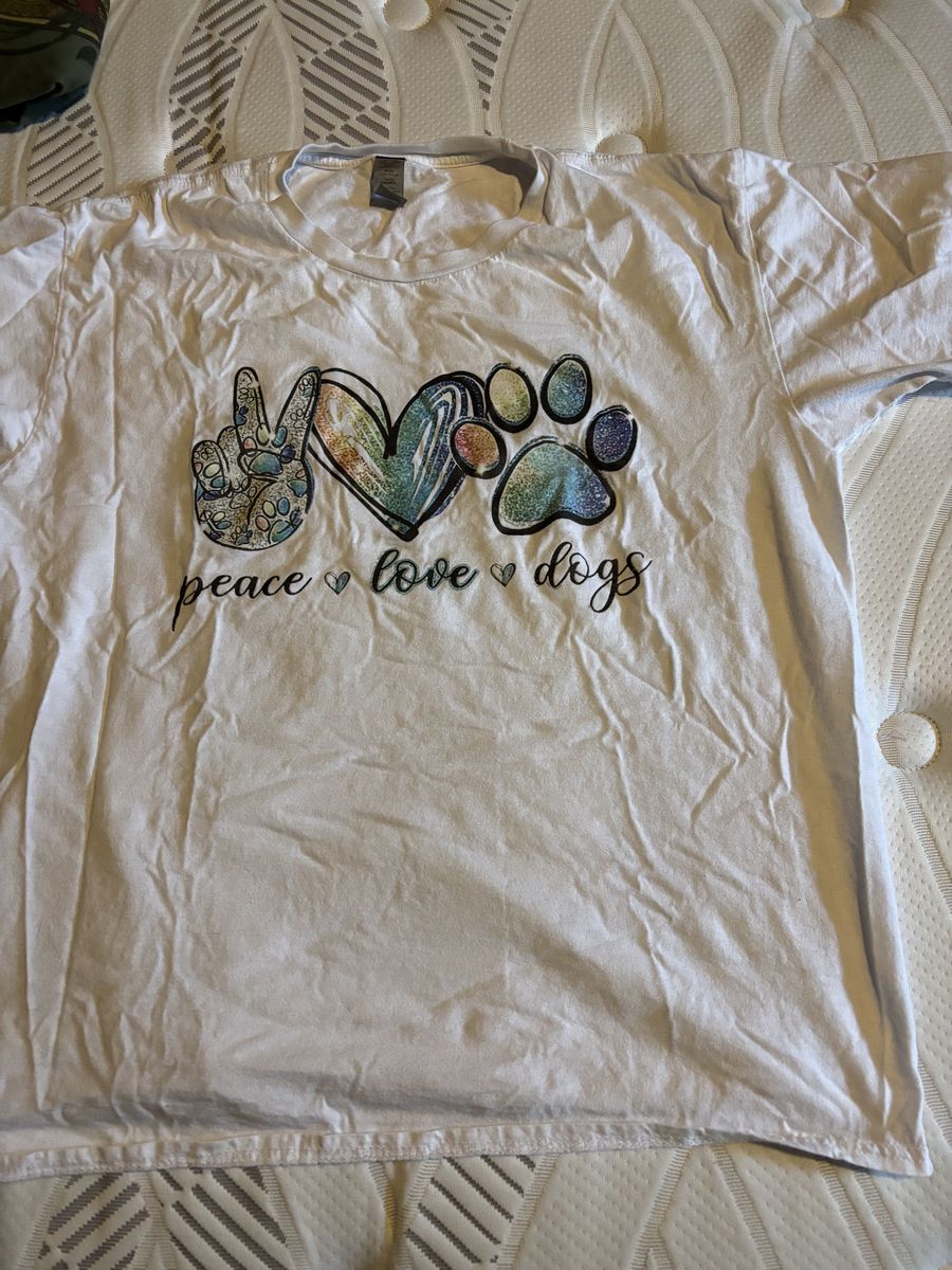 Womens Dog Love Tee, Sz Xl