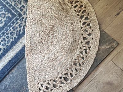 very cute jute half moon rug