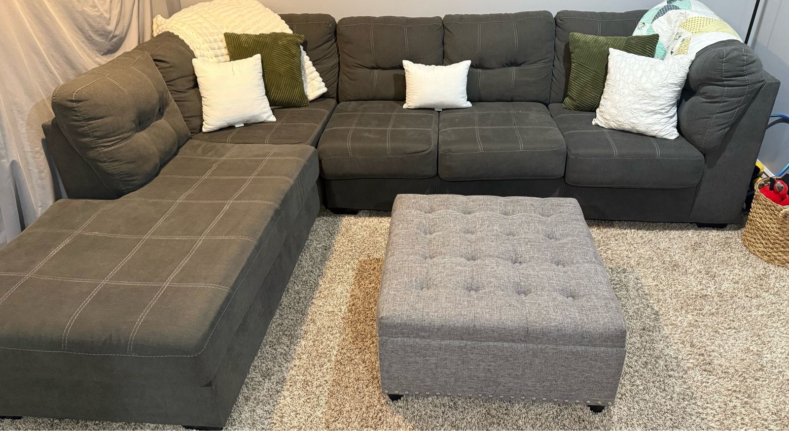 Couch and ottoman