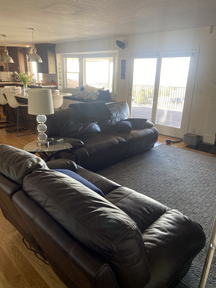 7ft leather recliner sofa