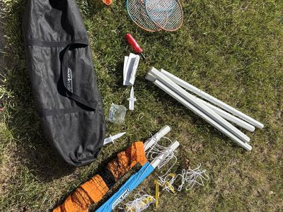 Parkside Portable Badminton/Volleyball Set - Complete w/ Racquets, Shuttlecocks & Carry Bag