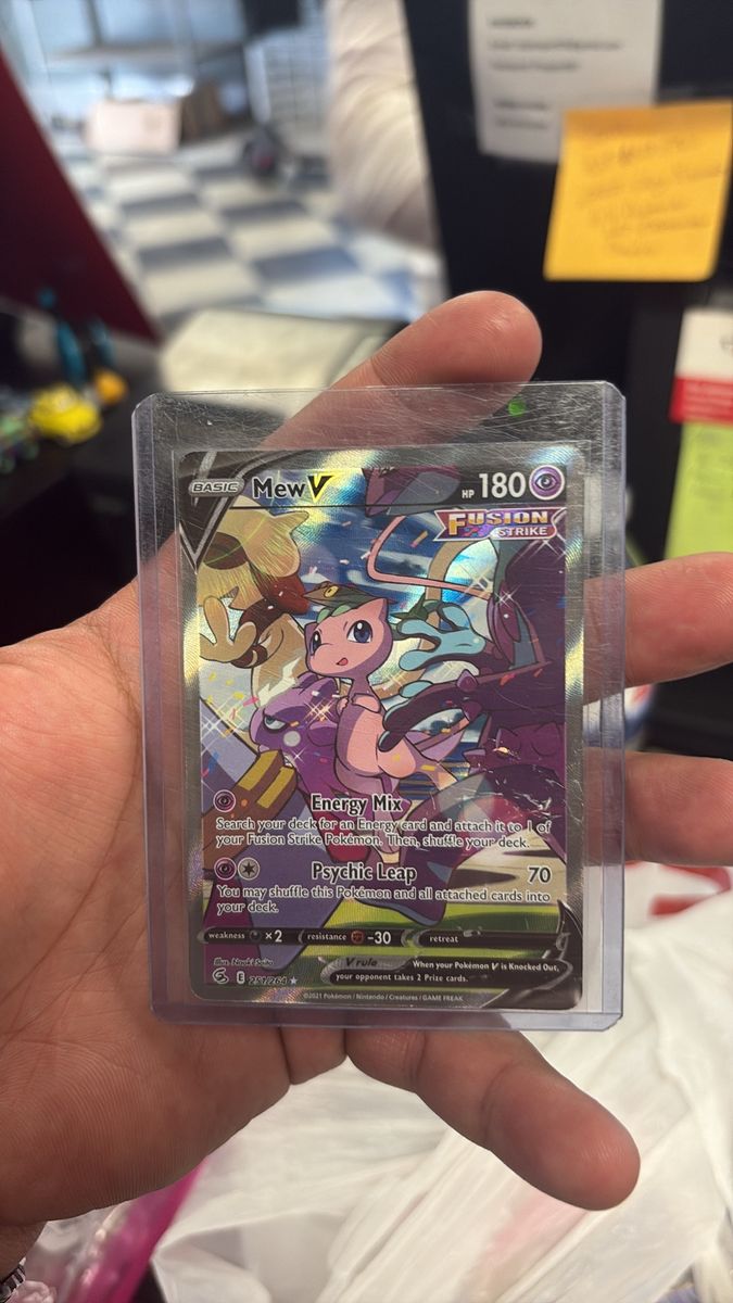 Mew V Fusion Strike Full Art Pokemon Card SWSH175 Ultra Rare Holo Promo