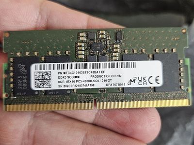 8 GB ddr5 ram 4800 mhZ , for laptop