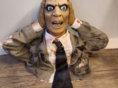 21" Heads Up Harry Magic Power Halloween Animatronic Tested WORKING w/ Box