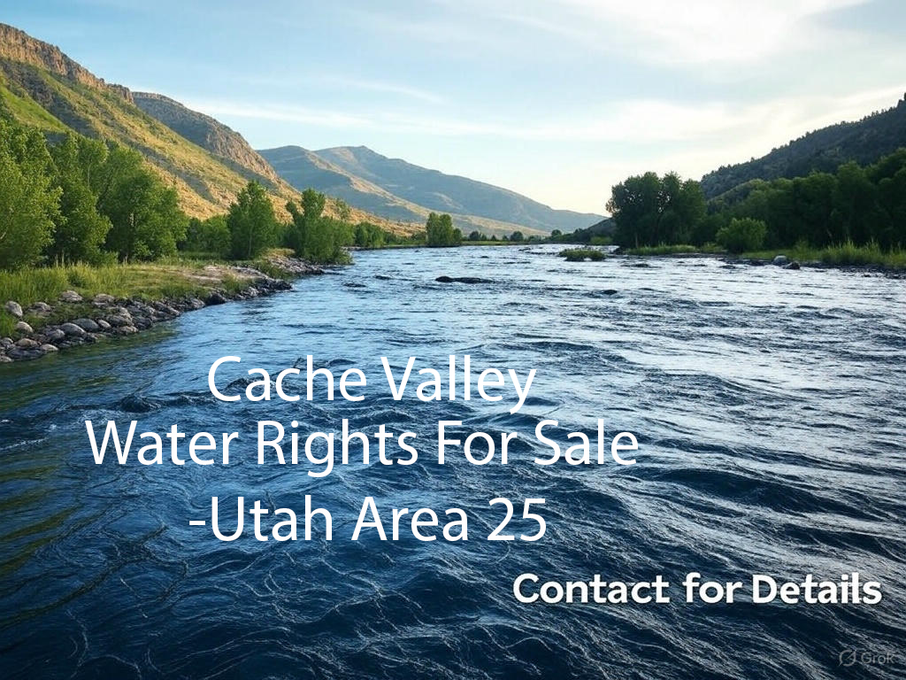Cache Valley Water Rights For Sale -- Utah Area 25