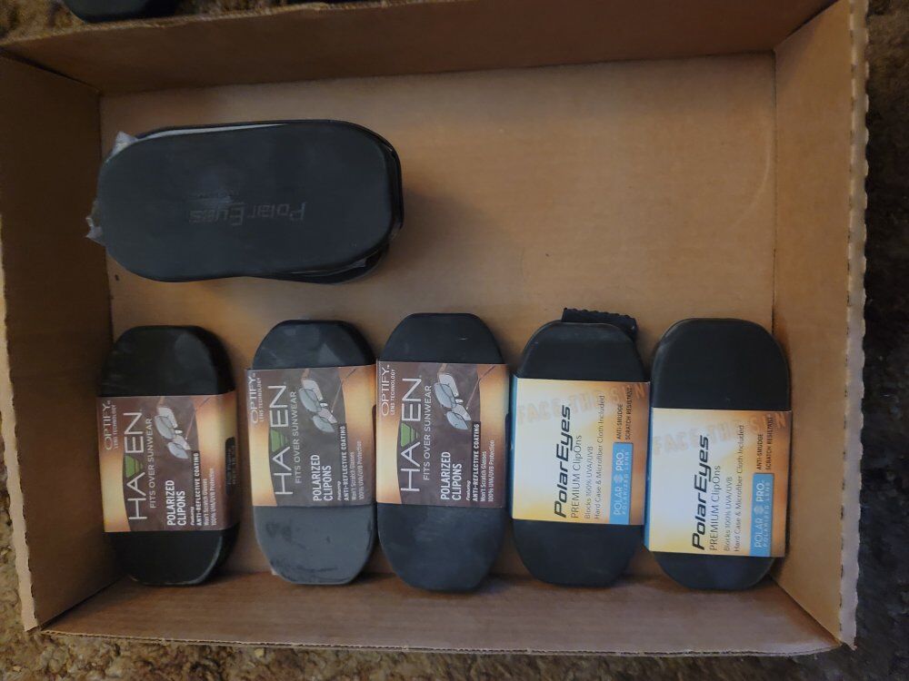 15 Pair Polorized Clip-On Sunglasses Various