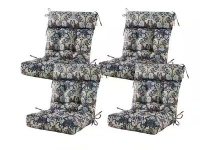 Artplan Seat Back Outdoor Chair Cushion Set of 4 Patio Chair Cushion