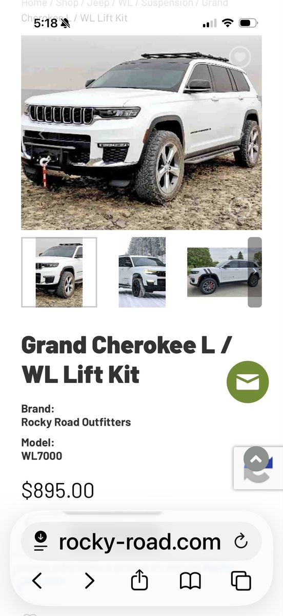 Grand Cherokee L lift kit