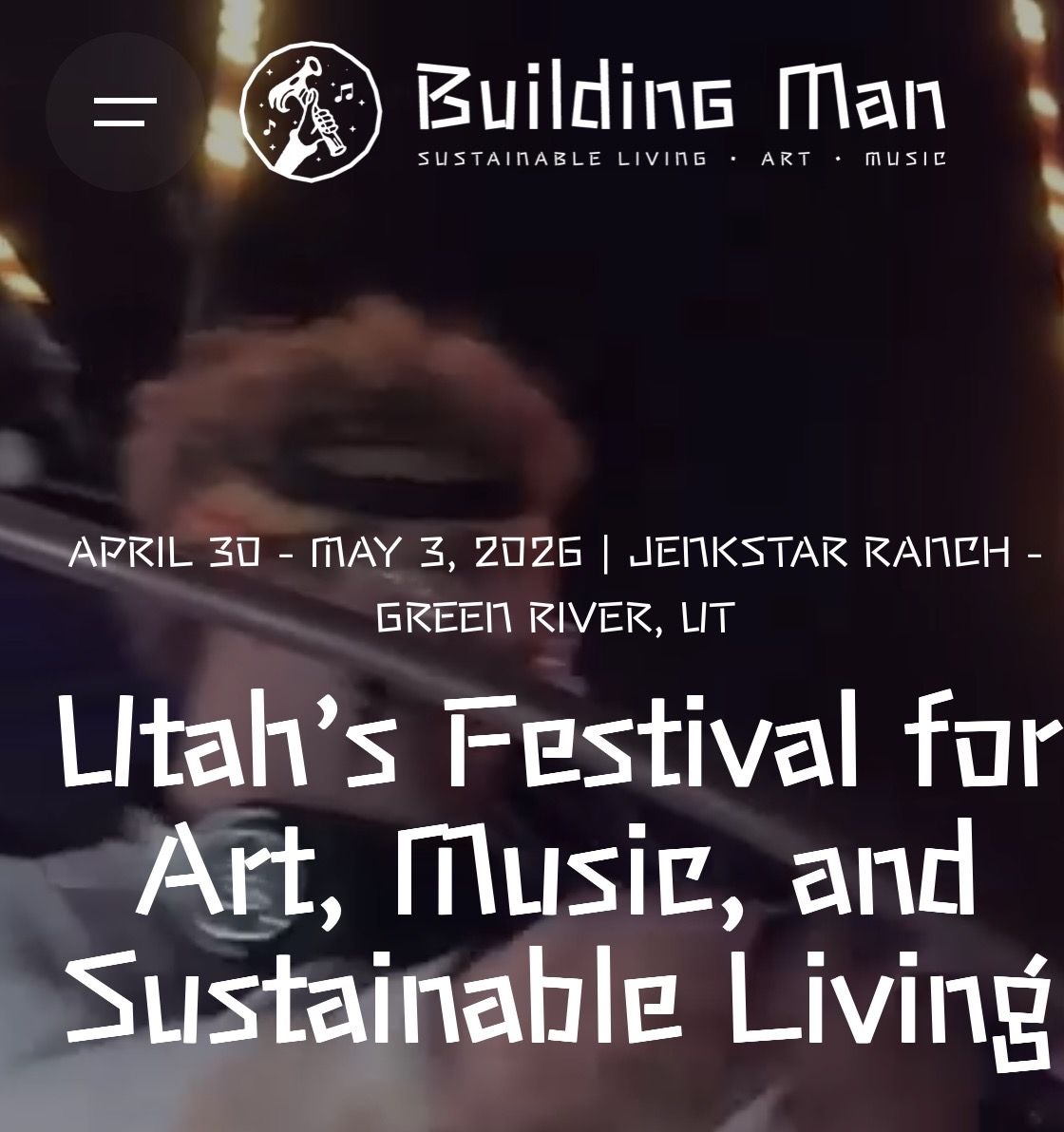 Building Man Music Festival Green River
