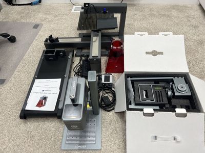 Longer Nano Duo - Dual Laser Setup with Extender, Rotary Attachment and Conveyor Belt