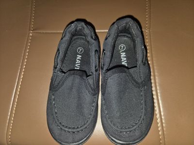Old Navy Black Canvas Slip-On Shoes Toddler Size 7