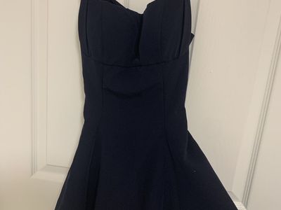 Dillards Navy Blue Fit and Flare Mini Dress Size Small