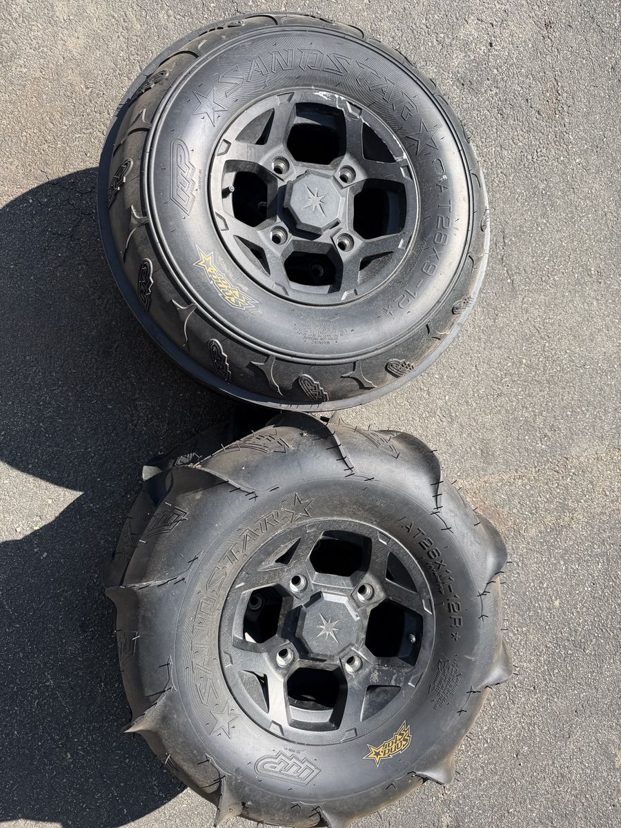 ITP Sand Star tires on stock Polaris rims