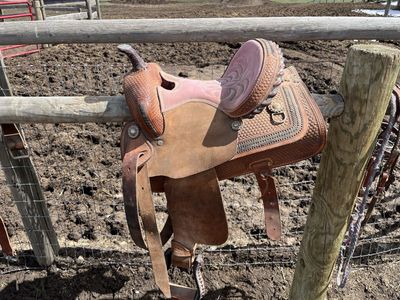 13” Pink Youth Saddle – Brand New + Full Tack Set