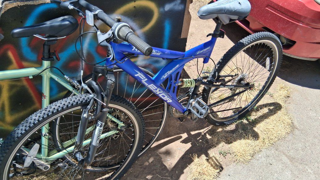 Flexor 21-Speed Dual Shocks Mountain Bike - Blue/Black, Full Suspension