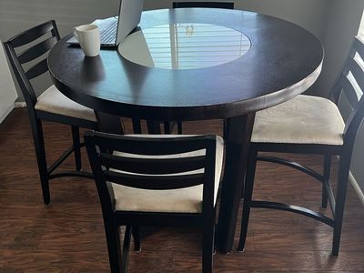 Dining Room Barstool Height Table w/Lazy Susan