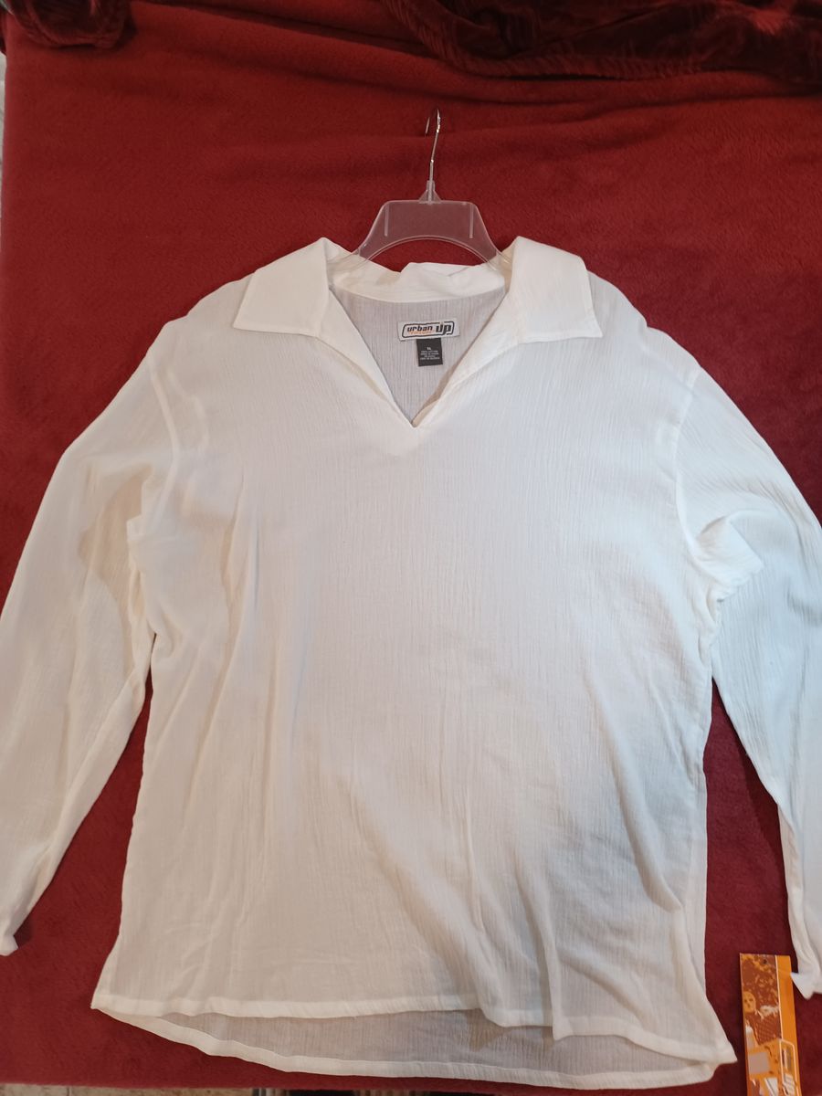 Urban Pipeline Men's XL Gauze Beach Shirt – White – New with Tags