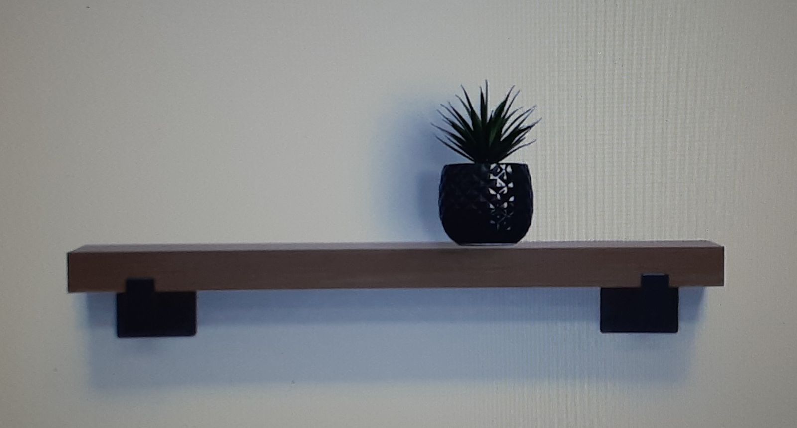New allen + roth 4.75-in D x 23.6-in L Dark Oak MDF Rectangular Bracket Shelf