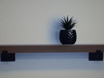 New allen + roth 4.75-in D x 23.6-in L Dark Oak MDF Rectangular Bracket Shelf
