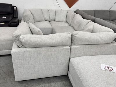 Sofa Modular 7 Pc Fabric Ottoman