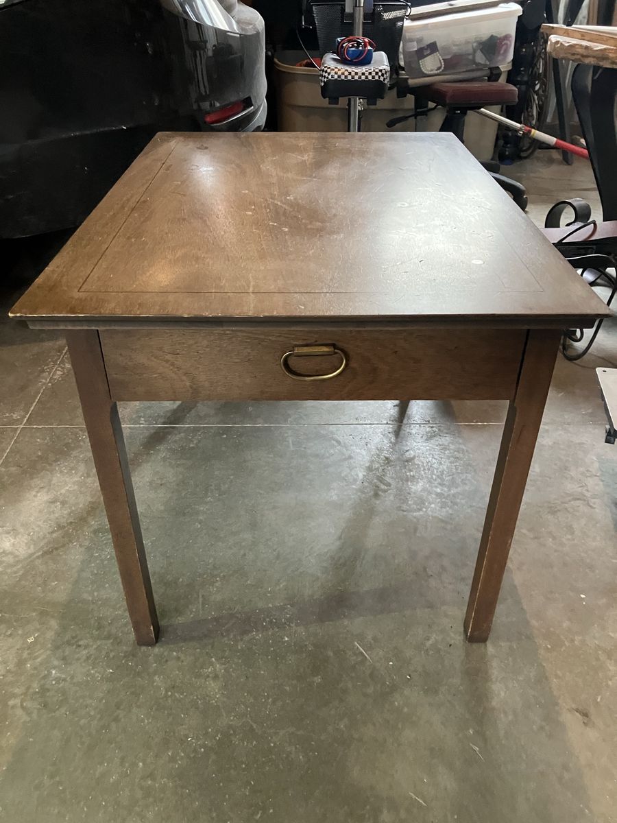 Mid century modern walnut side table