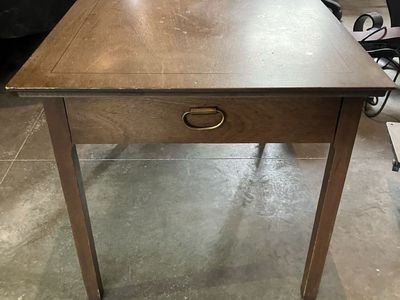 Mid century modern walnut side table