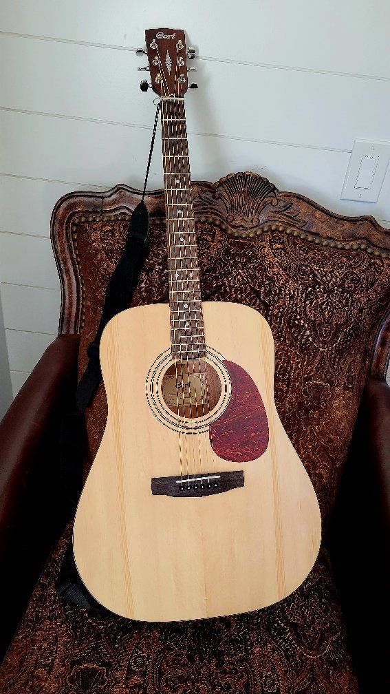 New Cort Earth Guitar with Case etc
