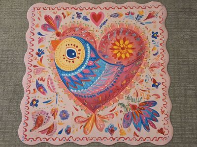 Mahjong Mat (Game Mat) – Neoprene Folk Art Design 31” x 31”