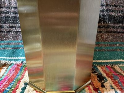 Gold octagon trashcan