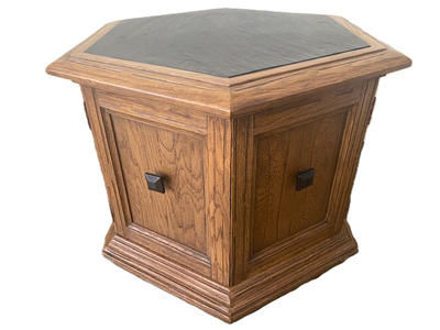 Versatile Six-Sided End Table, Accessory Table With Storage Inside